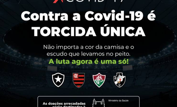 Clubes do Rio se unem em campanha de responsabilidade social para apoiar o combate ao coronavírus