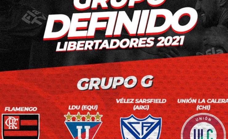Flamengo conhece seus adversários na fase de grupos da Libertadores 2021