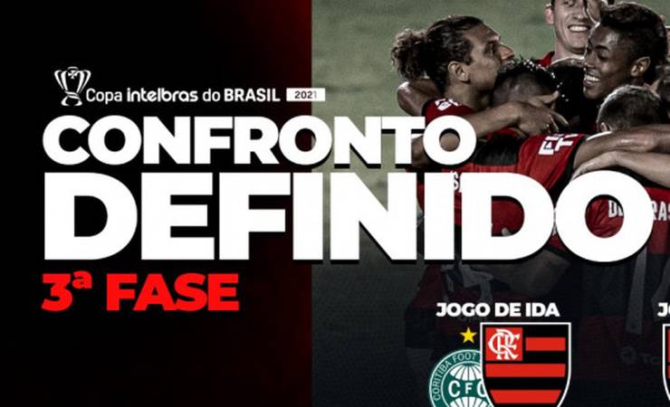Flamengo enfrenta o Coritiba pela terceira fase da Copa do Brasil