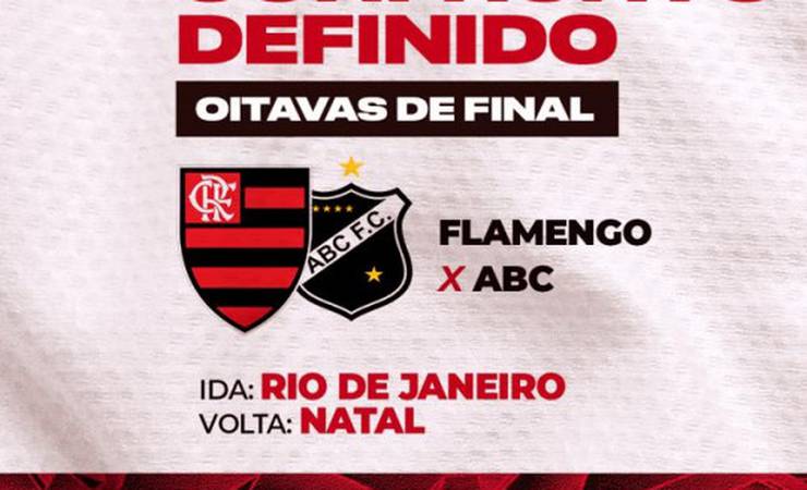 Flamengo enfrenta o ABC nas oitavas de final da Copa do Brasil