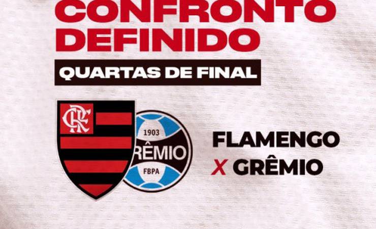 Flamengo enfrenta o Grêmio nas quartas de final da Copa do Brasil