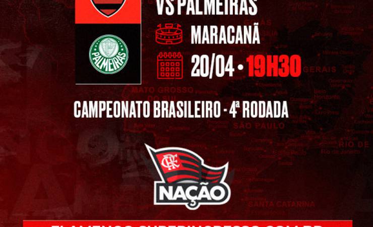 Flamengo x Palmeiras: saiba como adquirir o seu ingresso para a partida