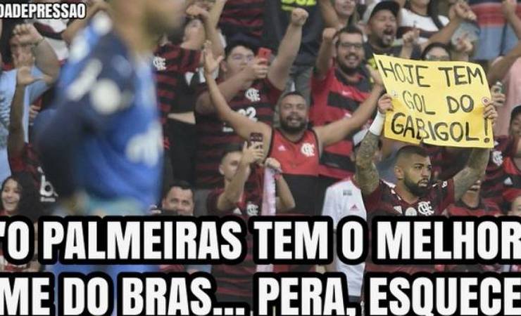 Torcida do Flamengo vai à loucura com 'chocolate' em cima do Palmeiras; confira memes!