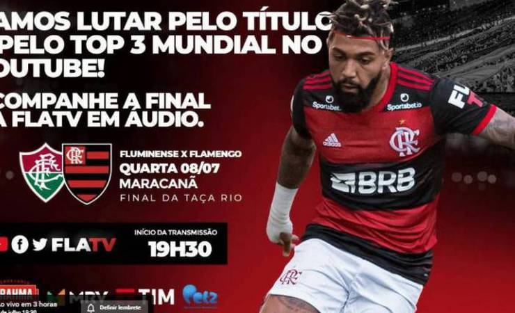 Flamengo fecha patrocínio pontual para final da Taça Rio contra o Fluminense