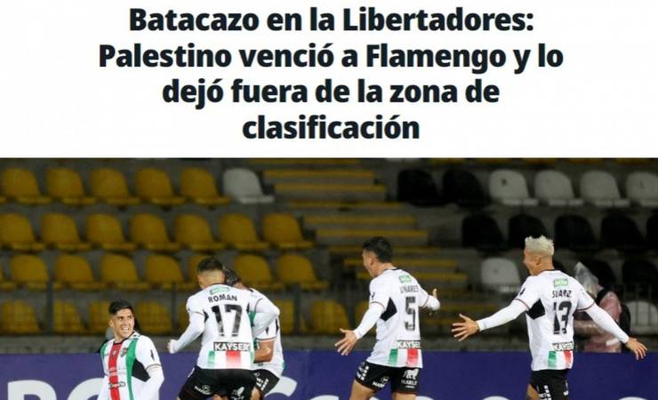 Jornal argentino vê Flamengo 'à beira da eliminação' após derrota na Libertadores