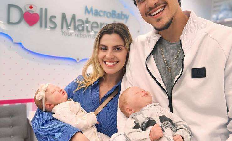 Futuros pais de gêmeos, Pedro e esposa fizeram enxoval durante pré-temporada do Flamengo; veja fotos