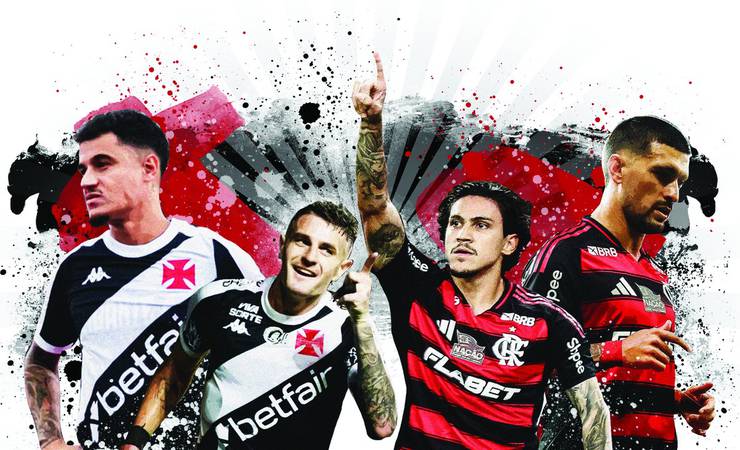 Mais de 30 participações em gols na temporada: Vasco e Flamengo fazem clássico contando com duplas de 'arcos e flechas'