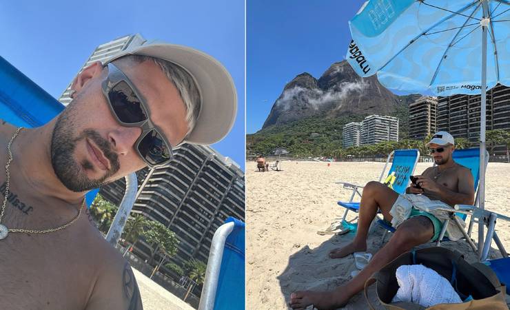 Arrascaeta 'troca de nome' ao posar em praia do Rio após goleada do Flamengo no Maracanã