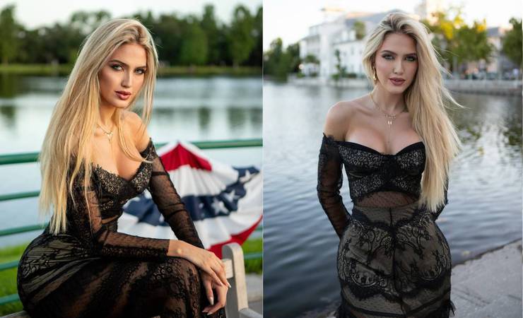Namorada miss de jogador do Flamengo posa para ensaio em Orlando antes de jogo decisivo
