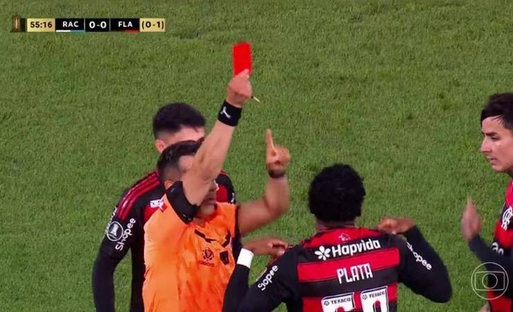 Gonzalo Plata expulso em lance polêmico: impacto no Racing contra o Flamengo na Libertadores