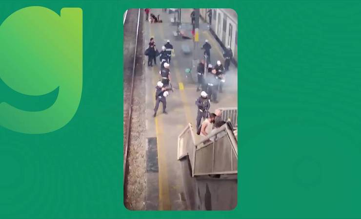 Torcedores de Flamengo e PMs entram em confronto em estação de trem do Rio