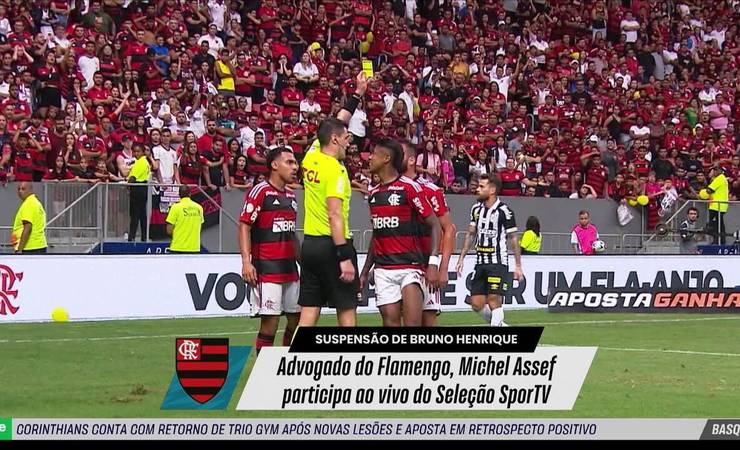 Flamengo recorre ao STJD e pede efeito suspensivo para Bruno Henrique antes do jogo contra o Juventude