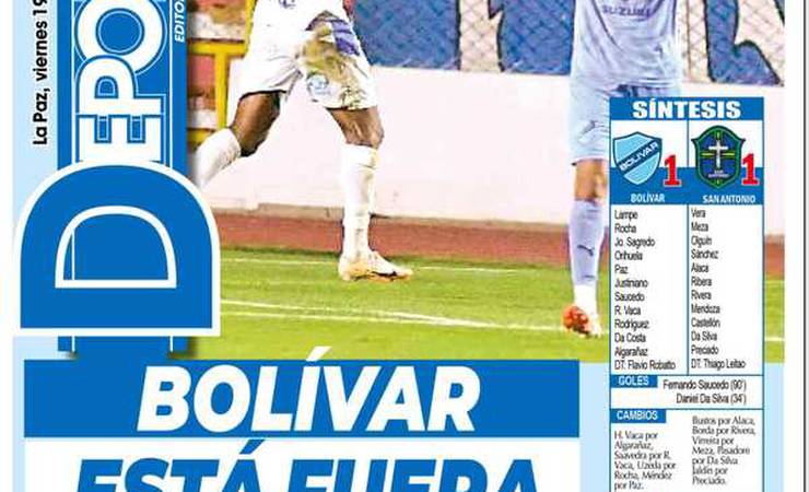 Bolívar tropeça e é eliminado do Campeonato Boliviano antes de pegar o Flamengo na Libertadores