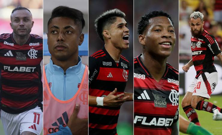 Cinco jogadores disputam última vaga no time considerado ideal do Flamengo; veja raio-x