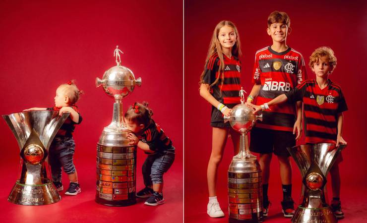 Flamengo celebra título com ensaio fotográfico dos filhos dos jogadores e viraliza nas redes