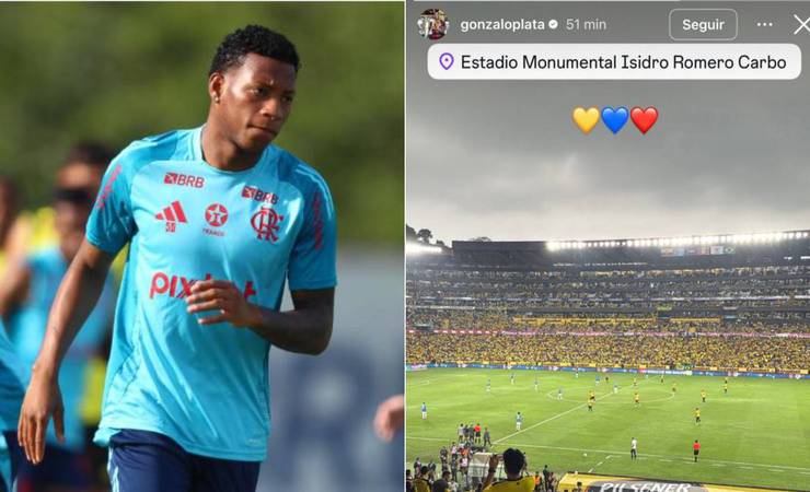 Antes de se reapresentar ao Flamengo, Plata vai ao estádio torcer pelo Equador contra a seleção brasileira
