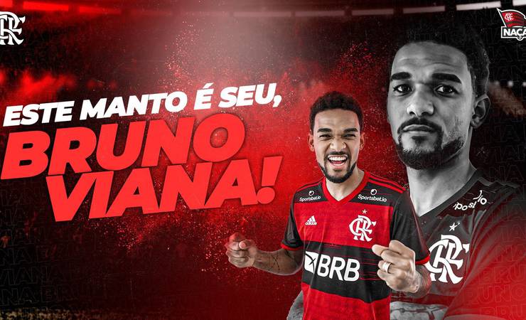 Flamengo anuncia a contratação do zagueiro Bruno Viana, ex-Braga