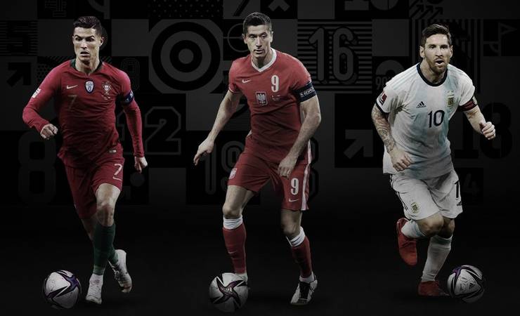 Lewandowski, Cristiano Ronaldo e Messi são os finalistas do prêmio de melhor do mundo da Fifa