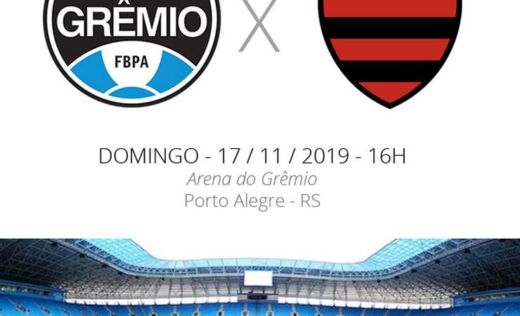 Grêmio x Flamengo: veja onde assistir, escalações, desfalques e arbitragem