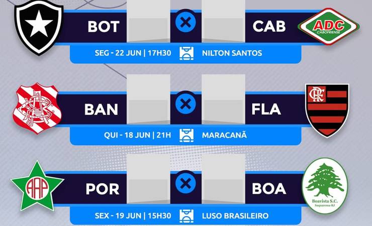 Ferj divulga horários da volta do Carioca; Flamengo pega Bangu nesta quinta às 21h