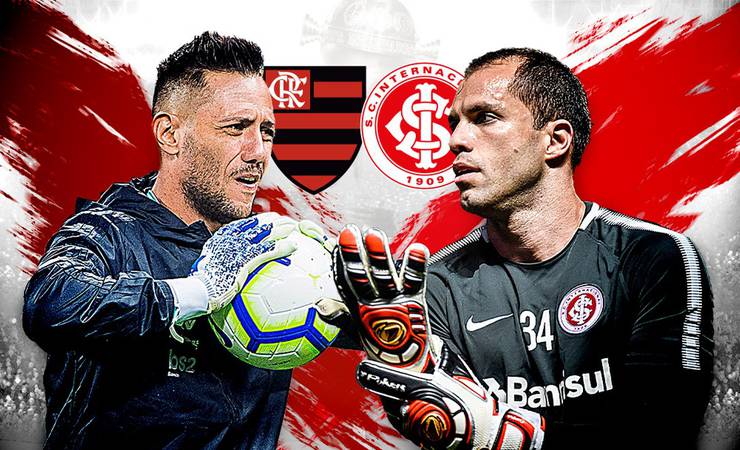 No meio de atacantes estrelados, Diego Alves e Lomba tentam roubar a cena no Flamengo x Inter
