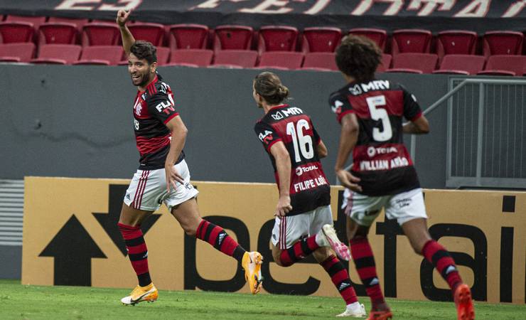 Choro e vibração: pedido de Ceni no Flamengo, Pepê é festejado após gol contra o Palmeiras