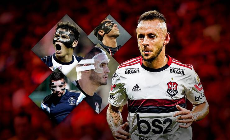 Lesões na face, máscaras e opções por cirurgia: relembre casos como o de Rafinha, do Flamengo