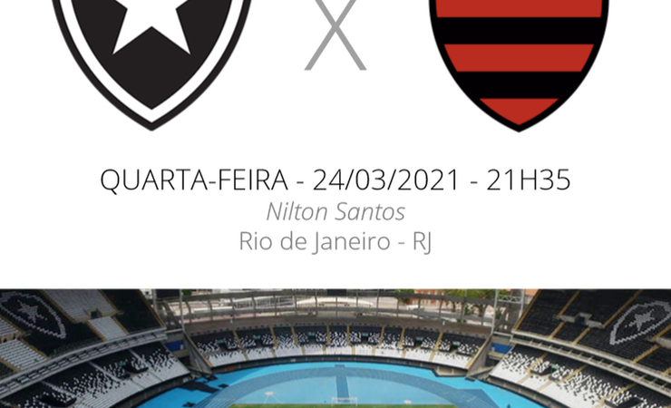 Botafogo x Flamengo: veja escalações, desfalques e arbitragem