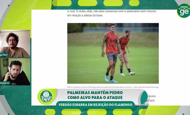 Palmeiras mantém Pedro como alvo para o ataque, mas esbarra em rejeição do Flamengo