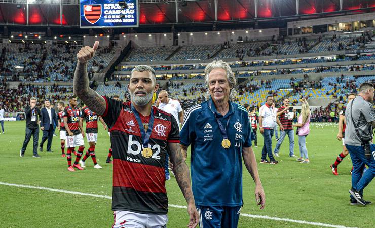 Gabigol comemora renovação de Jorge Jesus com o Flamengo: "O show tem que continuar"