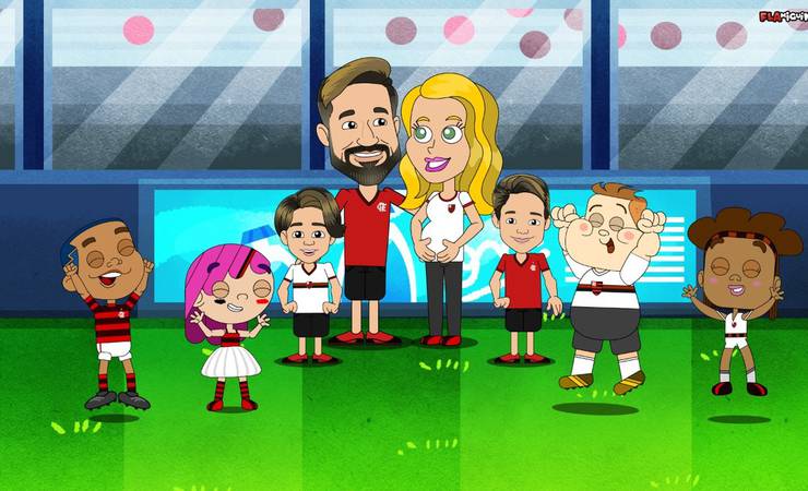 Flamengo homenageia Diego com personagem infantil e música no canal Flamiguinhos