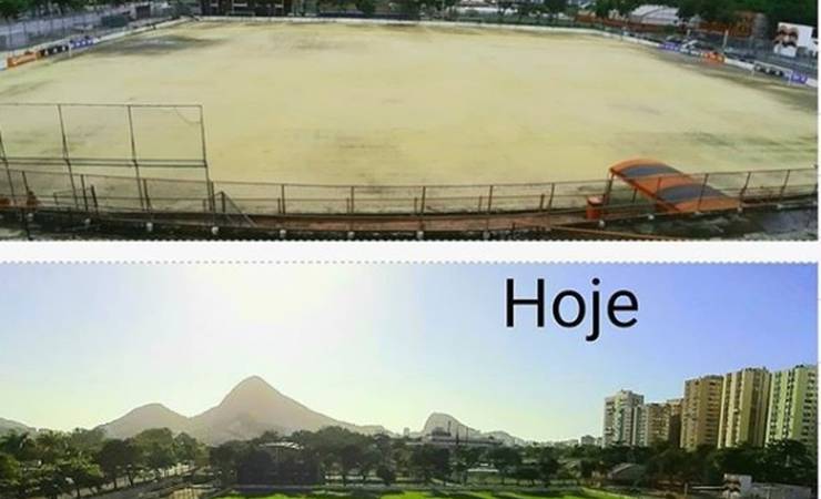 Empresa mostra resultado da reforma do campo da Gávea, sede do Flamengo