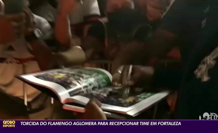 Antes de jogo, torcida do Flamengo aglomera para apoiar time e Ceni em Fortaleza