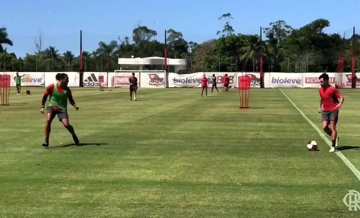 Thiago Maia, do Flamengo, atinge metade de prazo de recuperação e inicia recondicionamento físico