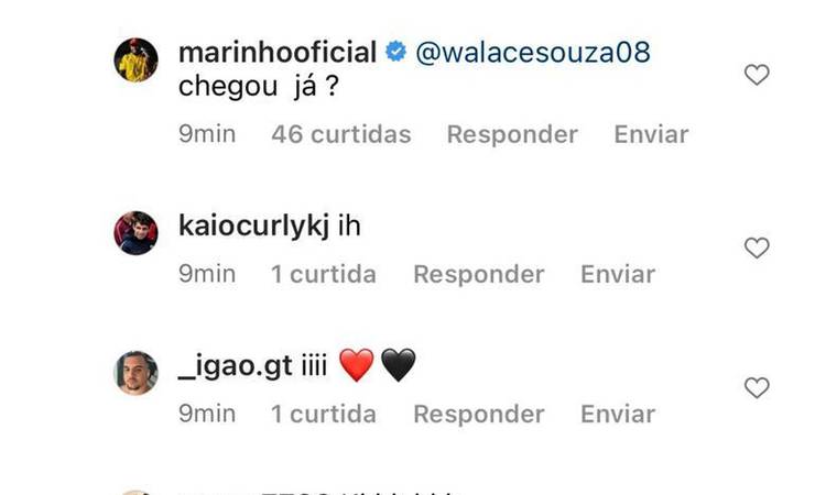 Em negociação com Flamengo, Walace responde Marinho: "Falta pouco"