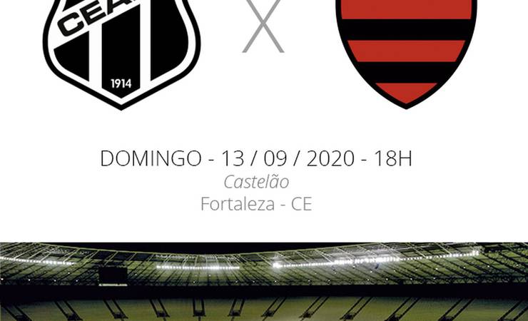 Ceará x Flamengo: veja onde assistir, escalações, desfalques e arbitragem