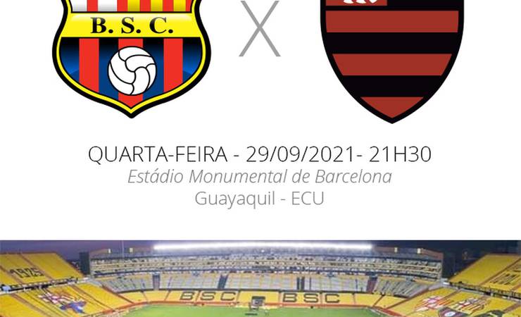 Barcelona-EQU x Flamengo: veja as escalações, desfalques e arbitragem