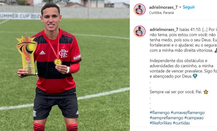 Sempre por você: garoto do Flamengo oferece gols e título ao pai após tragédia em campo de futebol
