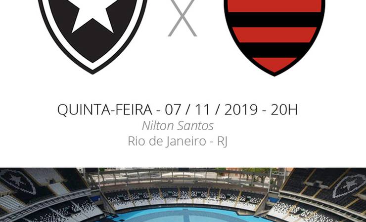 Botafogo x Flamengo: veja como assistir, escalações, desfalques e arbitragem