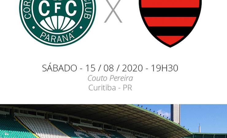 Coritiba x Flamengo: veja onde assistir, escalações, desfalques e arbitragem