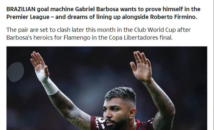 "Goal machine", Gabigol revela vontade de jogar na Premier League e se diz mais maduro