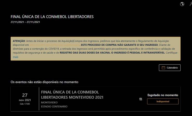 Libertadores: primeiro lote de ingressos para a final Palmeiras x Flamengo já está esgotado