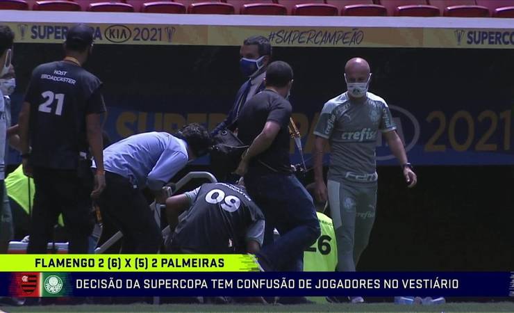 Decisão da Supercopa tem confusão de jogadores do Flamengo e Palmeiras no vestiário