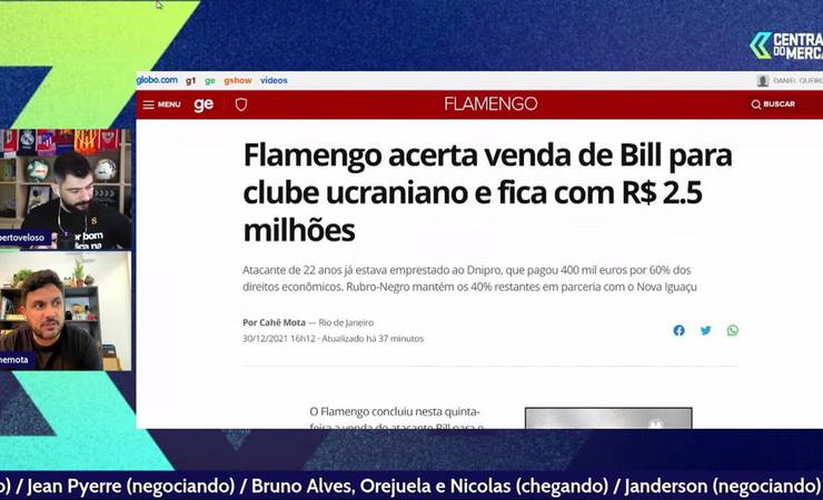 Com meta de R$ 140 mi em vendas para 2022, Flamengo já soma R$ 10 mi com negociação de emprestados