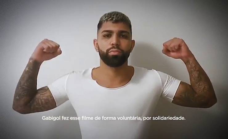 Gabigol, do Flamengo, participa de campanha contra o coronavírus em sua cidade natal