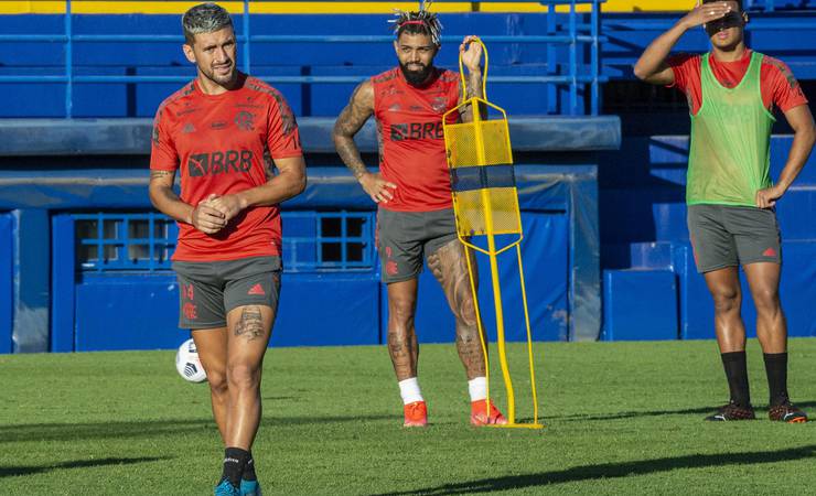 Flamengo treina no CT do Boca e finaliza a preparação para encarar o Vélez; Gustavo Henrique é favorito na zaga