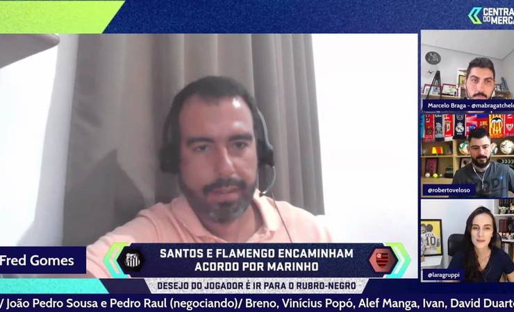 Flamengo chega a acordo com o Santos e acerta a contratação de Marinho