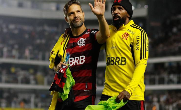 Diego Ribas manda recado para torcida do Santos após jogo na Vila Belmiro