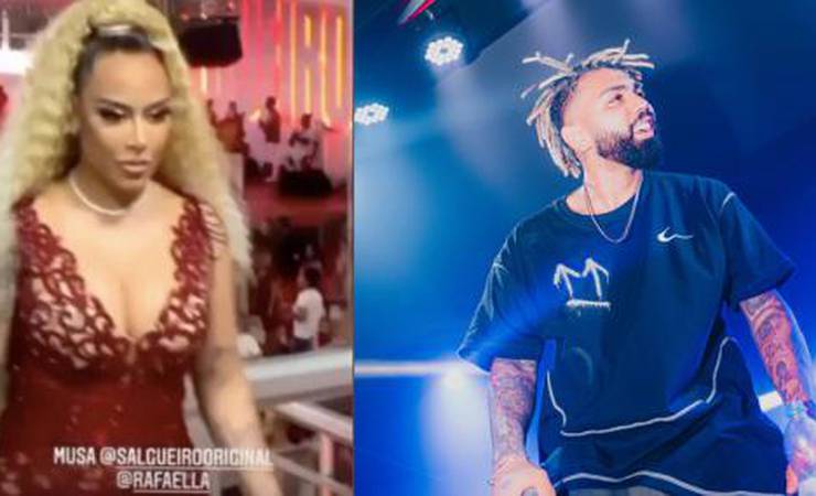 Irmã de Neymar, Rafaella vira musa do Salgueiro em evento com presença do namorado Gabigol