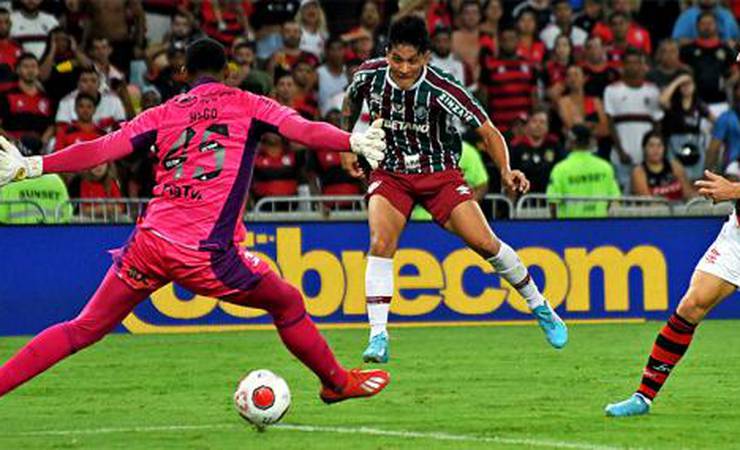 Faz o L! Cano marca dois após falhas de Léo Pereira, e Fluminense abre vantagem sobre o Flamengo na final